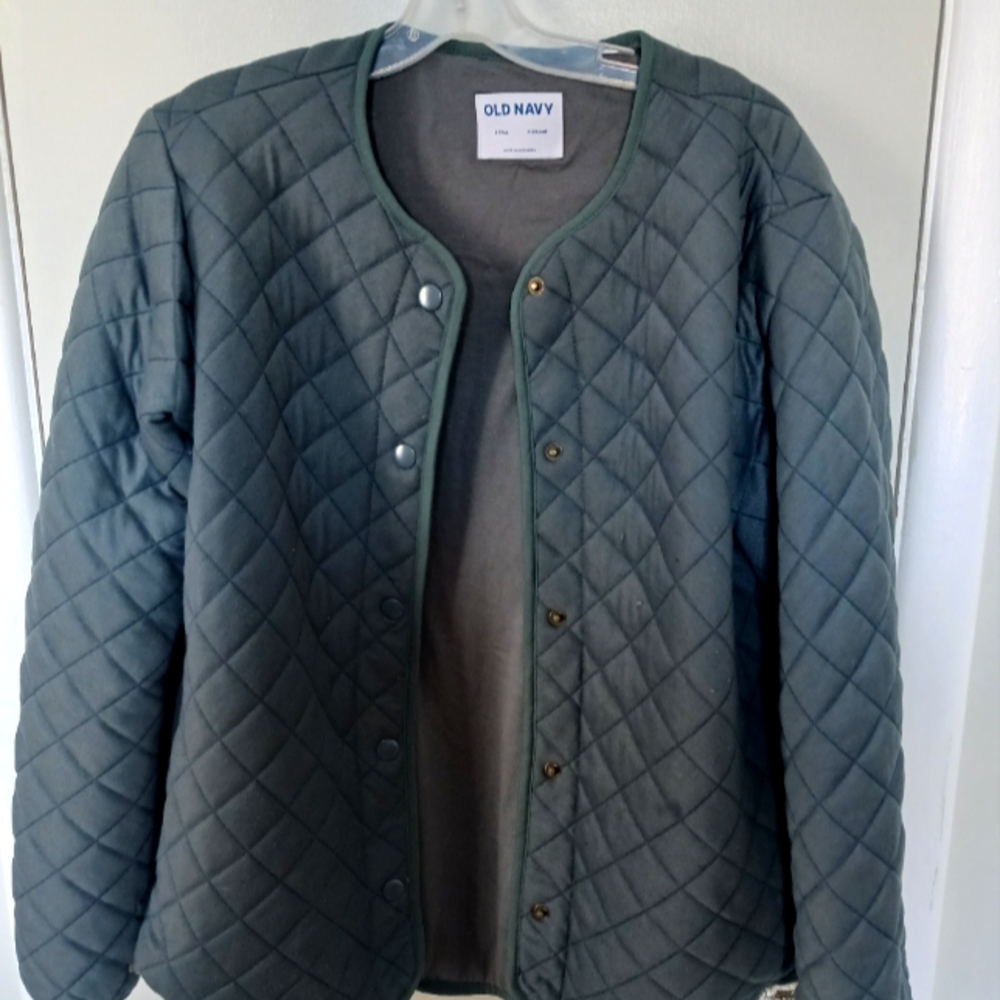 Quilted Coat | Moss Green